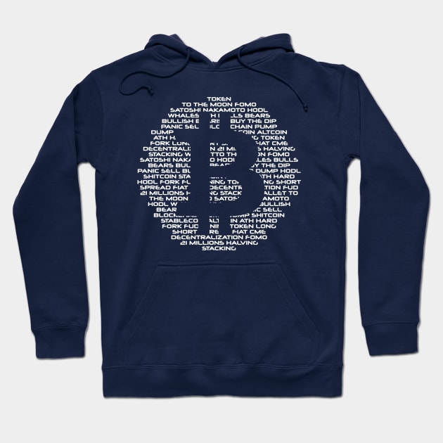 Bitcoin logo with crypto words Hoodie by My Crypto Design